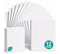 Exerz 24x30cm Canvas Panels 12 Pack Cotton 280GSM Board 3mm
