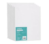 Exerz 24x30cm Canvas Panels 6 Pack Cotton 280GSM Board 3mm