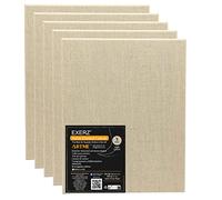 Exerz 24x30cm Linen Canvas Pre Stretched 5pcs 320GSM Primed 1.7cm Frame