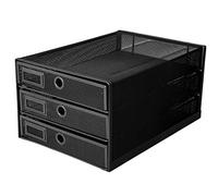 EXERZ 3 Tier Mesh Paper Sorter A4 Letter Tray Desk Organiser Drawers Black