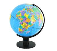 EXERZ 30cm Educational Globe Large World Globe Political Map English | Smooth Swivel Design With Clear Countries Capitals Cities Oceans And Borders For Classroom And Home Geography Study