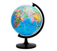 EXERZ 30cm World Globe Political Map - Large Educational Geographic Self Assembled School Globe - 30cm Diameter