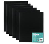 Exerz 30x40cm Canvas Panels Black - 3mm 280gsm 100% Cotton Artist Canvas Board/Triple Primed/Acid Free/Medium Grain - Oil & Acrylic Painting for Artists (30x40cm-6pk Black)