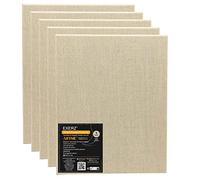 Exerz 30x40cm Linen Canvas Stretched 5pcs 320GSM Primed 1.7cm Frame A3 | Triple Primed Medium Grain Linen Surface For Acrylic Oil Painting Crafts Artwork And Home Decoration