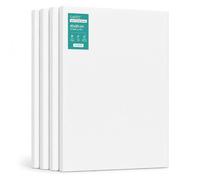 Exerz 60x80cm Pre Stretched Canvas 4 Pack 280gsm Cotton Painting | 1.7cm Frame Triple Primed Acid Free Medium Grain Surface For Acrylic Oil Crafts Home Students Artist