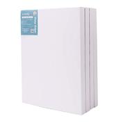 EXERZ 80x100cm Canvas Deep Edge 4pk, 3D Artist Framed 3.8cm 380GSM Pre-Stretched 100% Cotton/Blank/Triple Primed/Acid Free/Medium Grain, Acrylic & Oil (80x100cm 4pk)