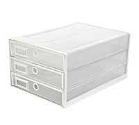 EXERZ A4 Paper Sorter 3 Tier Metal Mesh Drawers Office Desks Home White