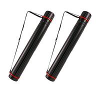 EXERZ Art Tubes 2 Pack Adjustable Poster & Arrow Storage Tube | 76-124cm A0 Drawing Tube Telescopic ABS Large Artwork Plans Maps Blueprints And Arrows Twist Lock Easy Carry