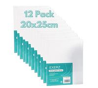 Exerz Canvas Panels 20x25cm,12pcs Blank Artist Canvas Boards,100% Cotton, 280gsm, 0.3cm Thickness, Triple Primed, Acid-Free, Medium Grain