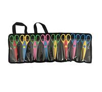 EXERZ Craft Scissors 8pcs, Edge Scissors with a Carrying Bag, 8 Patterns Zig Zag