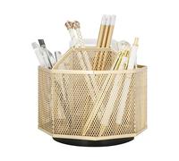 EXERZ Desk Organiser/Desk Tidy Caddy/Pen Holder/Multifunctional Organiser (Golden)