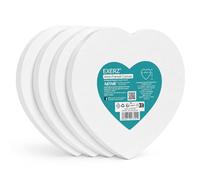 EXERZ Heart Stretched Canvas 4pcs 20cm 280GSM Cotton Triple Primed