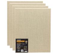 Exerz Linen Canvas 40x50cm, 4 Pack - Pre-Stretched, 1.7cm Framed, 320GSM, 100% Linen, Triple Primed, Acid-Free, Medium Grain - Ideal for Acrylic & Oil Painting