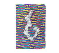 EXERZ Notebook A5 Size/Journal, Diary Notepad, for Office/School/Gifting. Fashionable (Reversible Sequin Rainbow)