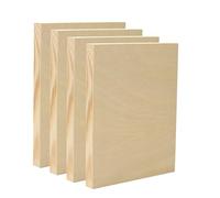 EXERZ Wooden Paint Boards 20.3x25.4cm - 4 Pack Square Wooden Panels for Acrylic, Oil & Mixed Media Painting - Large Smooth Panels Craft Boards for Artists, Kids & DIY Projects (8"x10"-4PK)
