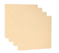 EXERZ Wooden Paint Boards 30.5x30.5cm - 4 Pack Square Wooden Panels for Acrylic, Oil & Mixed Media Painting - Large Smooth Panels Craft Boards for Artists, Kids & DIY Projects