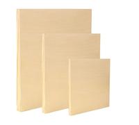 EXERZ Wooden Paint Boards 3pk (15.24 x 15.24cm, 25.4 x 25.4cm, 30.48 x 30.48cm) - Square Mixed Wooden Panels for Acrylic, Oil & Mixed Media Painting - for Artists, Kids & DIY Projects