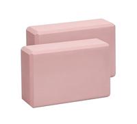 Exerz Yoga Blocks 2 Pack EVA Foam Gym Bricks Pilates Stretch Blush Pink