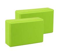 Exerz Yoga Blocks 2 Pack EVA Foam Gym Bricks Pilates Stretch Green