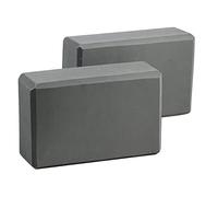 Exerz Yoga Blocks 2 Pack EVA Foam Gym Bricks Pilates Stretch Grey