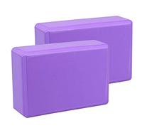 Exerz Yoga Blocks 2 Pack EVA Foam Gym Bricks Pilates Stretch Purple