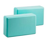 EXERZ Yoga Blocks 2 pack EVA Foam Exercise Workout Fitness Bricks, Pilates Stretch Handstand Non-Slip Gym Blocks, Gymnastics (Turquoise 2pcs)