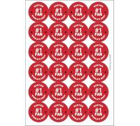 Exeter #1 Fan Circular Matt Paper Stickers A4 Sheet of 24 (Each Sticker is 45mm Diameter)