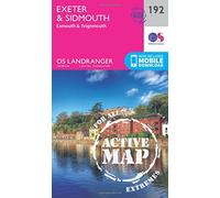 Exeter & Sidmouth Map | Weatherproof | Exmouth & Teignmouth | Ordnance Survey | OS Landranger Active Map 192 | England | Walks | Cycling | Days Out | Maps | Adventure