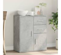 exeter wooden sideboard with 2 doors 2 drawers in concrete grey