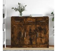 exeter wooden sideboard with 3 doors 3 drawers in smoked oak