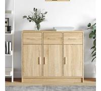 exeter wooden sideboard with 3 doors 3 drawers in sonoma oak