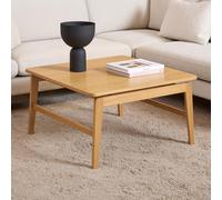 exeter wooden square coffee table in oak