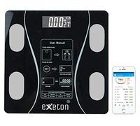EXETON Smart Bluetooth Body Weighing Scale, Body Fat Scale, BMI Weighing Scales, Body Composition Analyzer (Black)