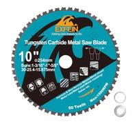 EXFEIN 254mm x 30mm 50T Metal Cutting Circular Cutting Disc | Tungsten Carbide Tipped Cutting Disc for Mild Steel, Metal Sheet & Pipe