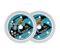 EXFEIN 3 Inch Tile Disc 2pcs, Super Thin Diamond Cutting Disc for Cutting Porcelain Tiles Granite Marble Ceramics Diamond Disc