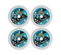 EXFEIN 3 Inch Tile Disc 4pcs, Super Thin Diamond Cutting Disc for Cutting Porcelain Tiles Granite Marble Ceramics Diamond Disc