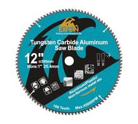 EXFEIN 305mm Metal Cutting Disc for Aluminum Non Ferrous 100 Teeth Tungsten Carbide Tipped Cutting Disc with 25.4mm Arbor