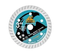 EXFEIN Diamond Disc 3" x 3/8" Arbor for Granite, Hard Concrete,Hard Artificial Stone,Natural Stones Diamond Cutting Disc