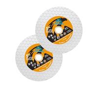 EXFEIN Diamond Tile Disc 125mm Bore 15.875-22.23mm for Cutting or Edge Grinding of Porcelain Ceramic Marble Artificial Stoneware, 2-Pack