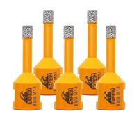 EXFEIN Diamond Tile Drill Bit - 5pcs 8mm Diamond Hole Saw for Drilling Ceramic Porcelain Tile Marble Brick Granite M14 Thread Dry Core Drill Bit