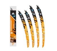 EXFEIN Japanese Teeth Reciprocating Saw Blades, Arc Edge Wood Pruning Saw Blades 6TPI for Tree Trimming, Wood Cutting, 300mm & 380mm