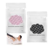 Exfoliating Antibacterial Shower Towel - Double-Sided Body Scrub for Smooth & Glowing Skin, Premium Microfiber Back Scrubber for Men & Women, Gentle on Sensitive Skin (2PC(Black+Pink))