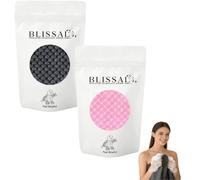 Exfoliating Antibacterial Shower Towel, Wash Cloths for Showering, Premium Scrub Wash Cloth for Body Face, All Skin Types (Black+Pink)