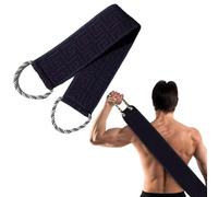 Exfoliating Back Scrubber for Shower, 33.5 Inches Back Washer with Handles, Exfoliating Washcloth to Scrub Your Body Deeply for Men & Women (Black)