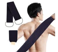 Exfoliating Back Scrubber for Shower, 37 Inches Double Sided Body Exfoliator Bath Tool, Back Washer with Handles, Exfoliate Washcloth to Scrub Your Body Deeply for Men & Women