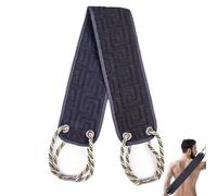 Exfoliating Back Scrubber for Shower, Back Washer with Handles, Exfoliating Washcloth Body Exfoliator Bath Tool to Scrub Your Body Deeply for Men & Women Exfoliation (Black)