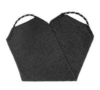 Exfoliating Back Scrubber Set for Deep Body Scrub - Exfoliating Shower Towel, Dead Skin Removal & Ingrown Hair Relief (Black) 01