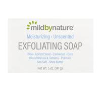 Exfoliating Bar Soap, Unscented, 5 oz (141 g), Mild By Nature