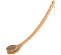 Exfoliating Bath Brush, Hard and Soft Bristles Available, Home Bamboo Back Scrubber with Long Handle, Nine-Tooth Anti-Slip Pattern(Original Color C,49 * 12.8cm)