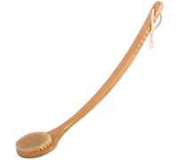Exfoliating Bath Brush, Hard and Soft Bristles Available, Home Bamboo Back Scrubber with Long Handle, Nine-Tooth Anti-Slip Pattern(Original Color A,44 * 12.8cm)